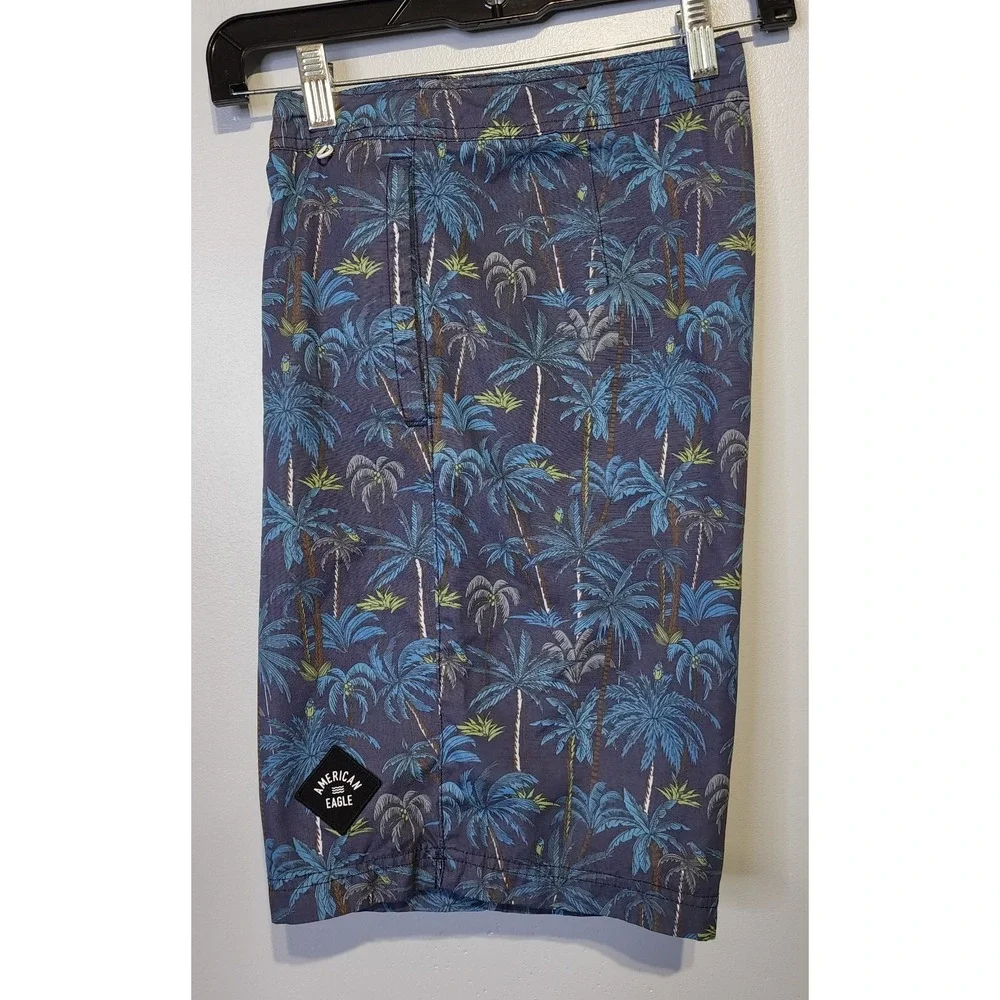 American Eagle Outfitters Men's Small Palm Board Shorts‎ Linerless Swim Trunks